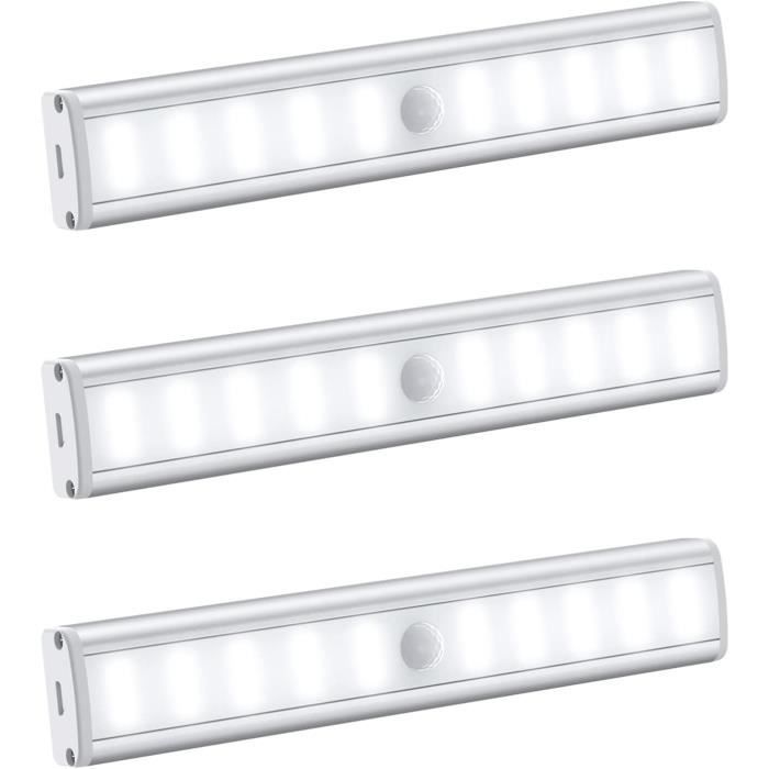 Placard Light Under Cabinet Lights Homelife Motion Sensor LED Lights Motion Sensor Light Indoor 4 LED Lampe de Tiroir pour la Lecture Étude Armoire de Travail