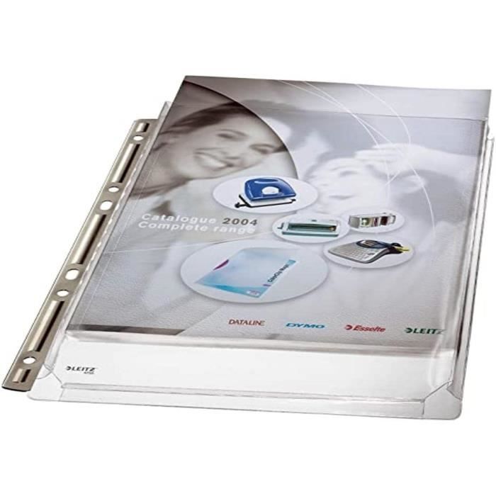 Lot De 200 Pochettes Plastique Perforées A4 - Transparentes Mates, Ouverture Haut, Pour Classeur