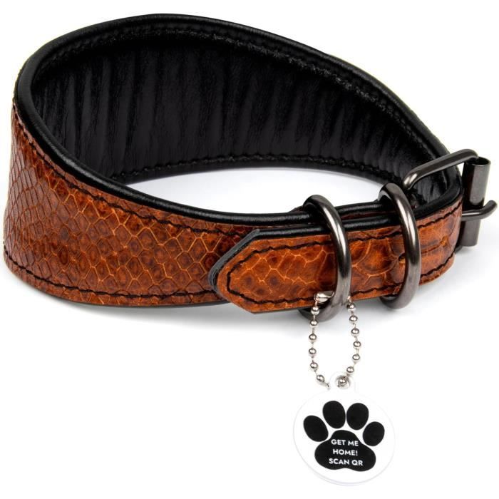 Collier en cuir pour lévrier