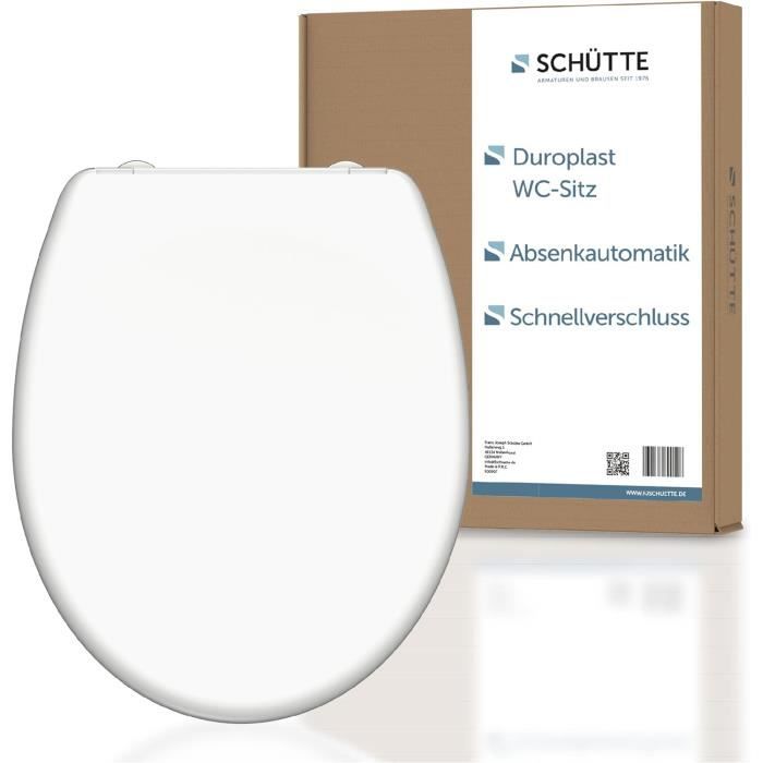 Villeroy & Boch Subway 2.0 Comfort Toilet Seat With Soft-Close Mechanism, Removable Toilet Seat Made Of Shatterproof Duroplast, Toilet Lid Original Replacement Part, D-Shape, White Alpine, Glossy