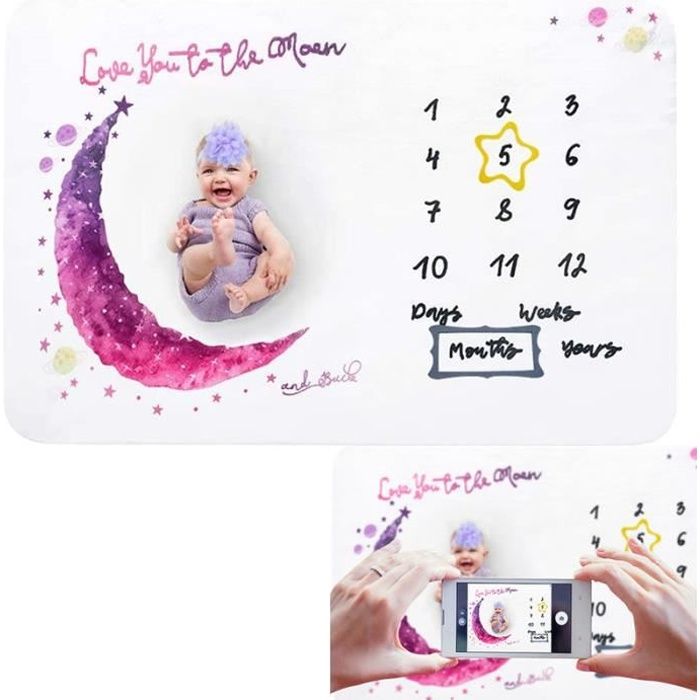 Couverture Etape Au Mois Suivez La Croissance Du Bebe Douce Epaisse Grande Avec Photographie Accessoires 110 150cm Cdiscount Puericulture Eveil Bebe