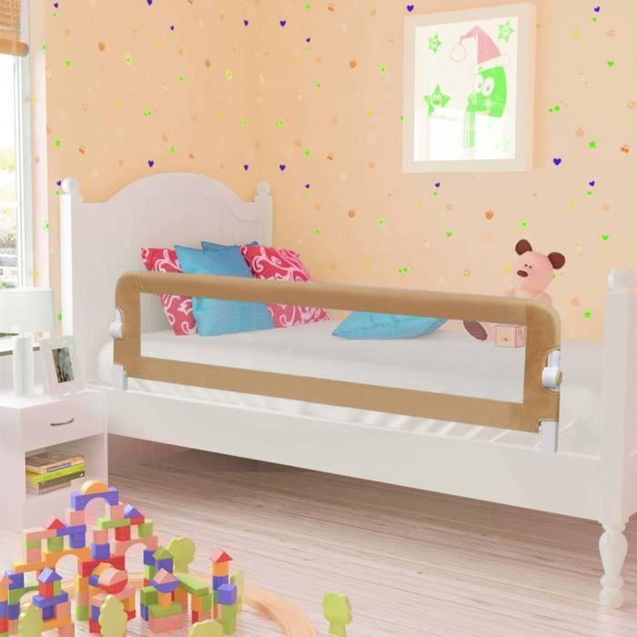 INGSHOP© Barrière de lit enfant Taupe 150x42 cm Polyester - Achat / Vente  barrière de lit bébé 2008578485883 - Prolongation Soldes Cdiscount
