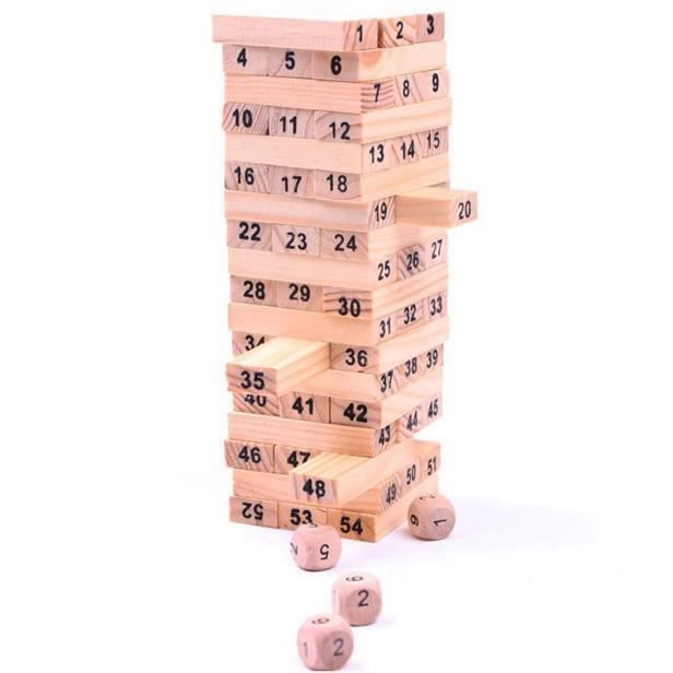 54pcs Colonne En Bois Blocs De Construction Jeu Enfants Education Jouet Nombre Wsm60719088 Cxx5191 Achat Vente Instrument De Musique Cdiscount