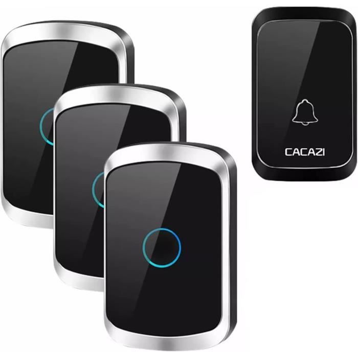 Sonnette sans fil, sonnette de porte longue portée avec portée de 300 m ...