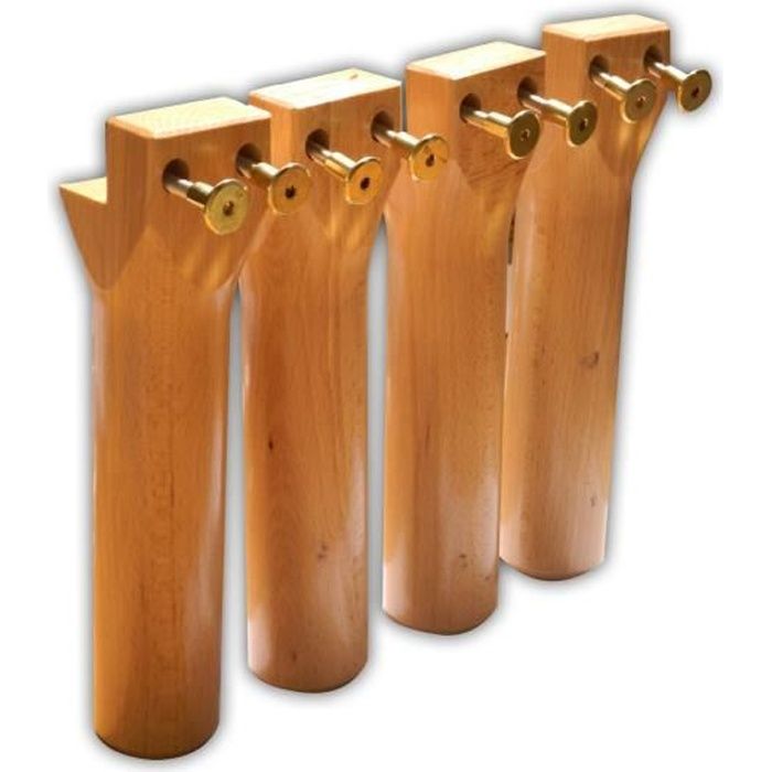Jeu de pieds bois Caribou fixation horizontale Cdiscount Maison