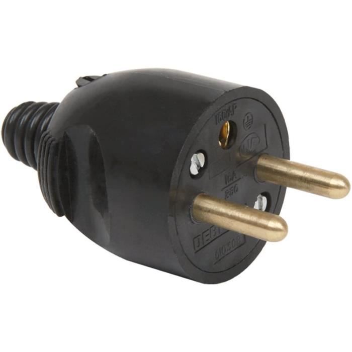 Prise Electrique Male 3 Pièces Fiche Electrique 16A 250V Prise Male
