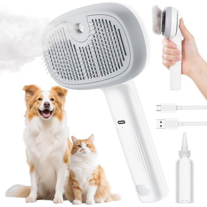 Meilleurs prix pour Brosse Chiens Chats, Autonettoyante Brosse poils morts pour chat chien, Enlèvement jusqu'à 95% des Poils Morts et Poils Tomentose