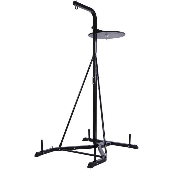 Support de Sac de Boxe de Boxe en Acier Robuste 1Pc Support de Sac de Boxe Mural Robuste et Stable Support de Suspension Noir Biuzi Support de Sac de Boxe