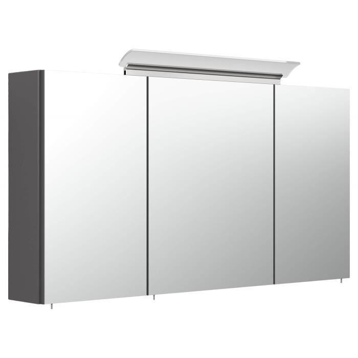 Armoire de toilette avec miroirs et Lampe LED acrylique 120cm
