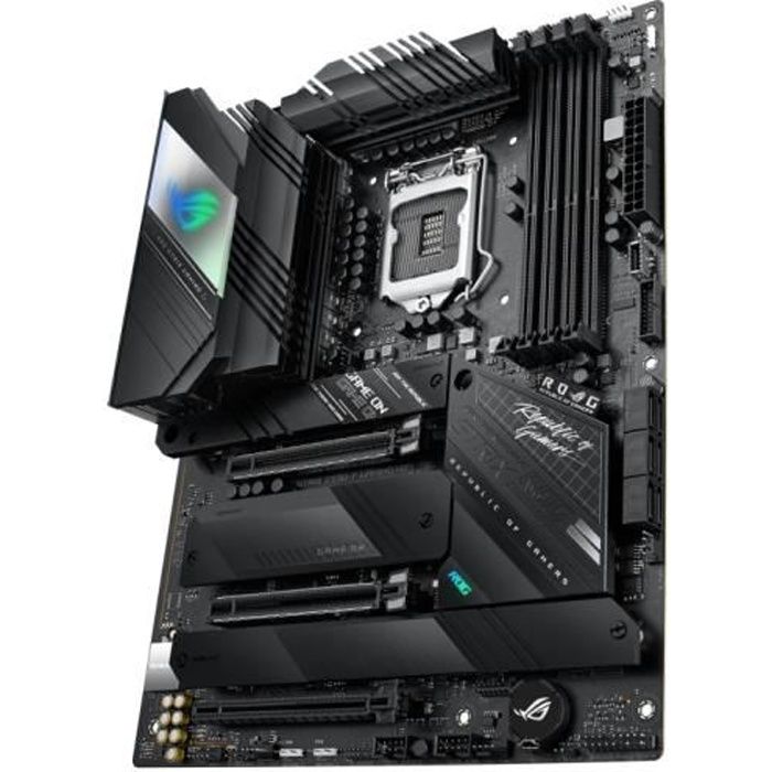 ASUS ROG STRIX Z590 F GAMING WIFI Carte mère ATX Socket LGA1200 Z590 Chipset USB C Gen2 USB 3.2 Gen 1 USB 3.2 Gen 2 USB C Gen 2x2 Bluetooth 2.5 Gigabit LAN Wi Fi 6 carte...