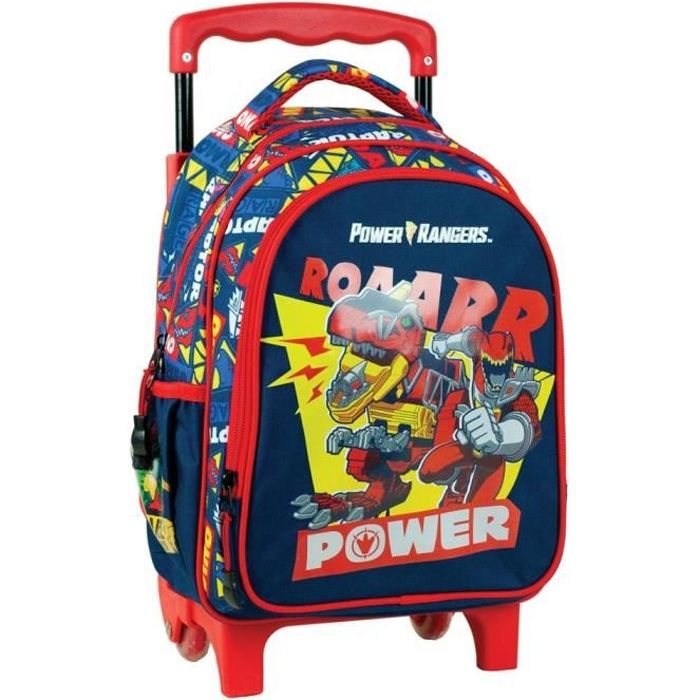 Cartable maternelle Power Rangers ROAARR 30 CM Sac a roulettes Cdiscount Bagagerie Maroquinerie