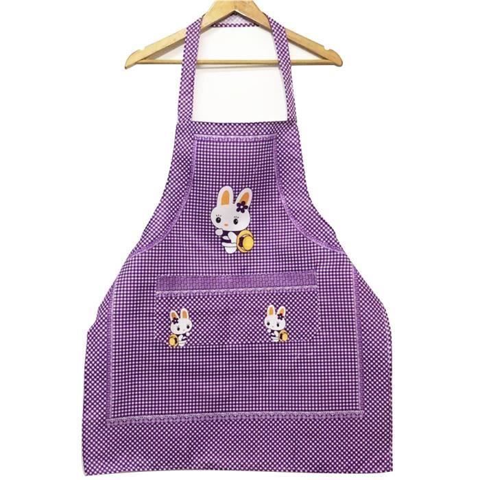 70 x 75 cm CyFe Tablier de Cuisine pour Adultes avec Poche Avant Motif Cochon Bleu