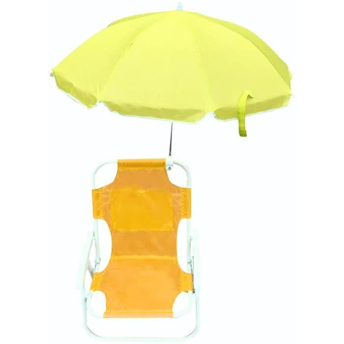 Chaises de plage pliantes et parapluies pour enfants, chaises de plage