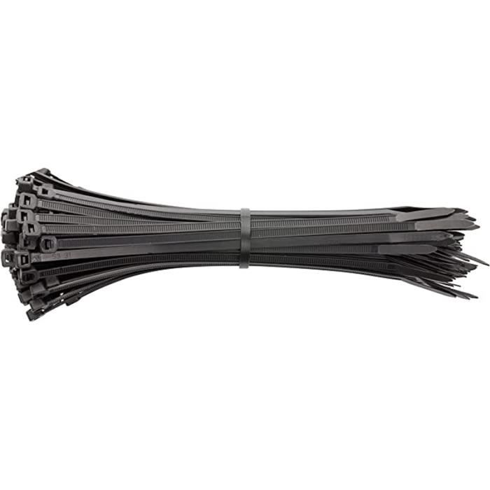 100 Colliers De Serrage DUNSOO 300x8mm - Nylon PA6.6 Résistant - 70kg De Charge - Pour Câbles/jardinage/bricolage