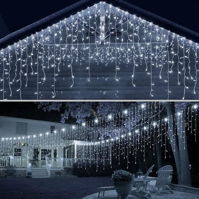 rideau lumineux extérieur 10m 400 led, rideau lumineux intérieur, rideau  lumineux étanche, chaîne lumineuse de jardin pour sa[327]