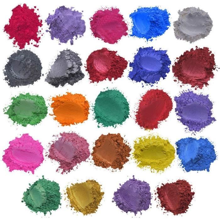 24 Couleurs30 Couleurs52 Couleurs Poudre De Mica Nacré Pigment Pigment Résine Colorant sans