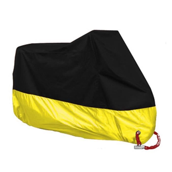 Housse Moto Étanche XXL Polyester 190T - Protection Pluie, UV, Poussière, Taille 265x105x125cm