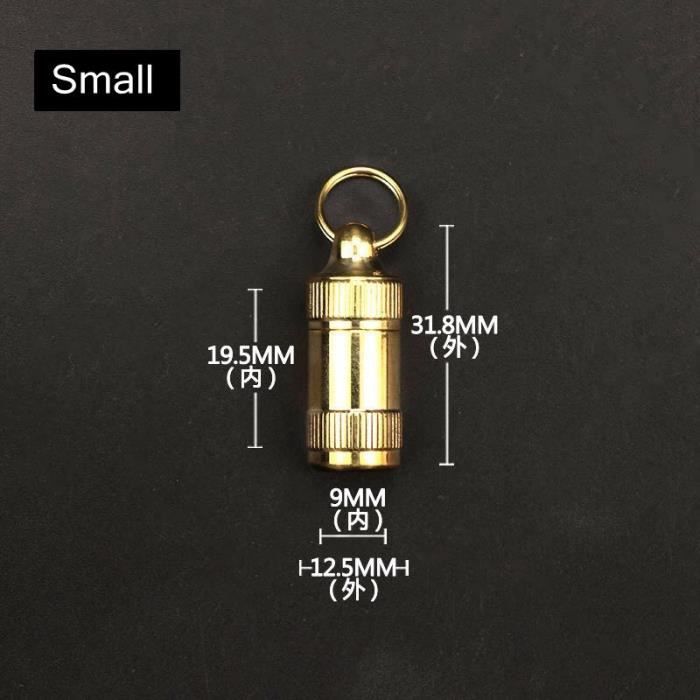 Mini Boîtier étanche Rond EDC - Pour Pilules, Lentilles De Contact, Petits Objets