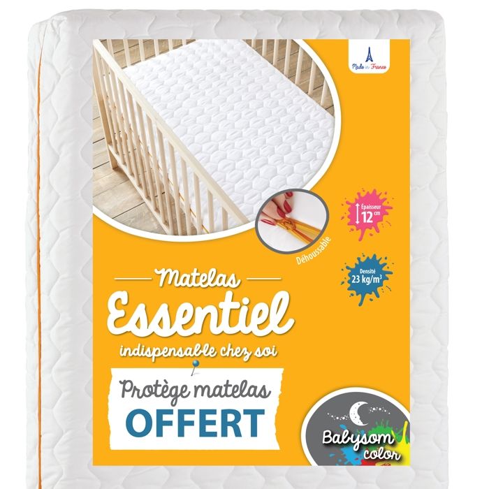 Babysom Matelas Bebe Essentiel 70x140 Cm Offert 1 Protege Matelas Impermeable Acceuil Moelleux Dehoussable Cdiscount Puericulture Eveil Bebe