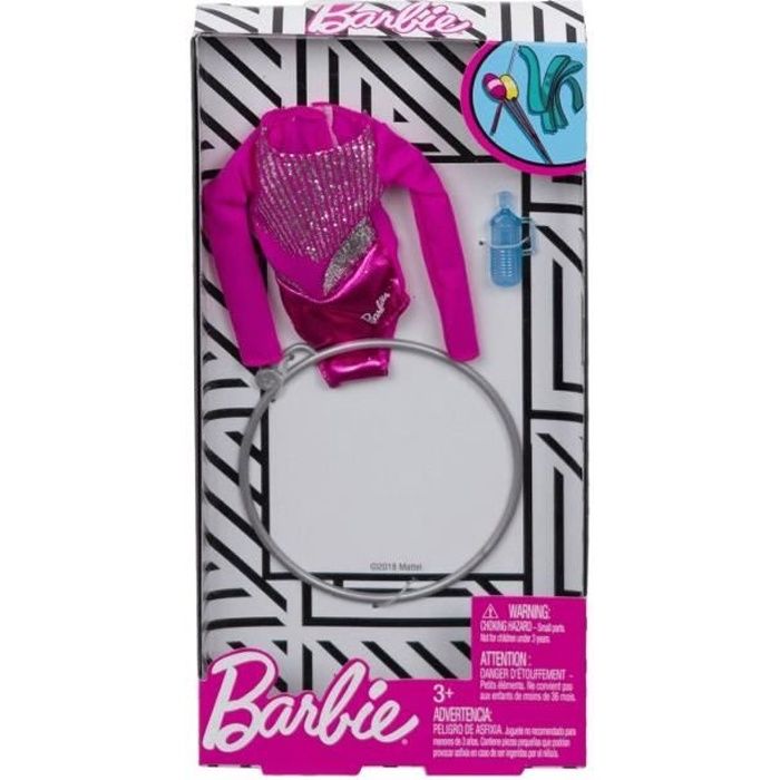 Vetements barbie gymnaste avec accessoires 