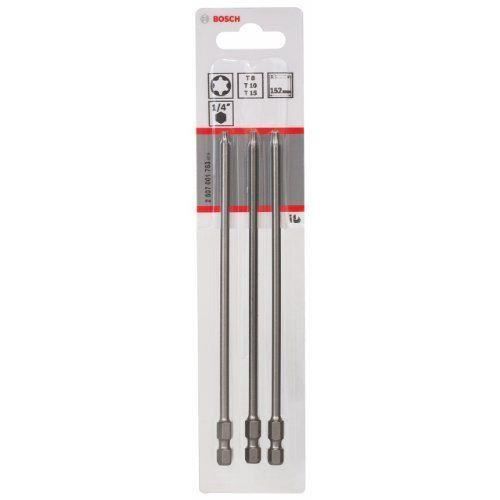 Bosch Embouts de vissage - 2607001763 - Set de 3 pièces - Qualité extra-dure - Torx 152 mm