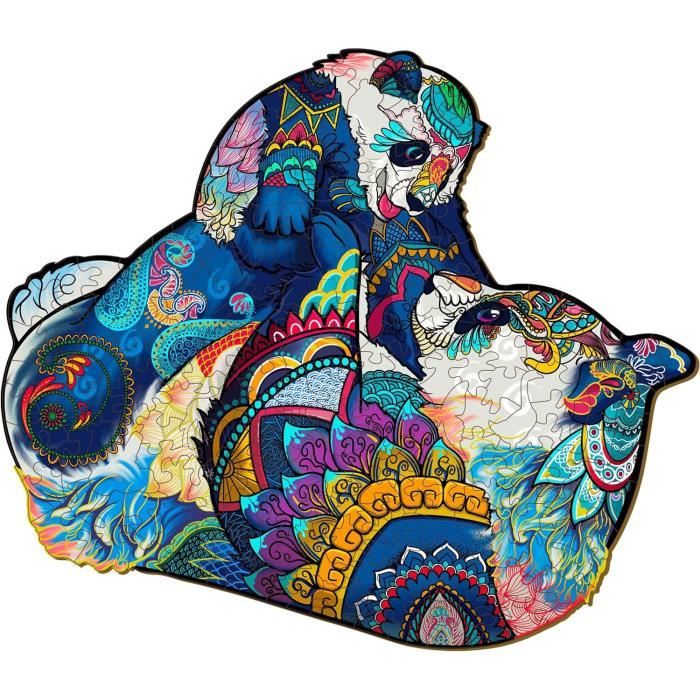 Puzzle En Bois KAAYEE Forme Animaux - Cadeau Adulte, Boîte Bois, Défi 3-4 Heures