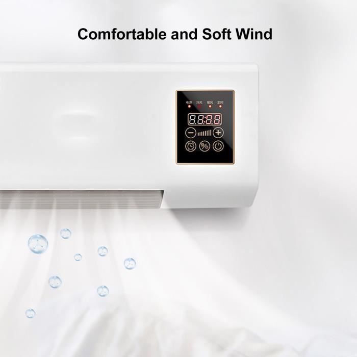 Radiateur D’Intérieur Ventilateur Chauffant 400W - Petit Chauffage D’Appoint Sur Prise Murale Pour Chambre, Bureau, Garage