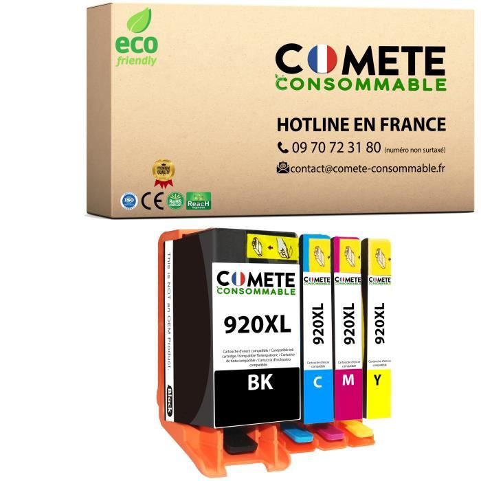 920XL - Pack 4 Cartouches d'encre Compatibles pour HP 920 XL COMETE ...