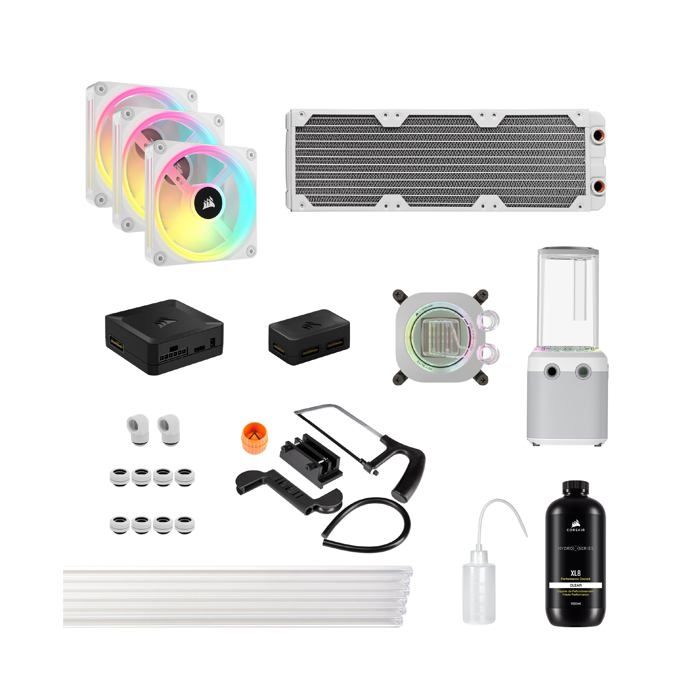 Kit de watercooling personnalisé – CORSAIR – XH405i – Blanc – 120mm – 2400 RPM