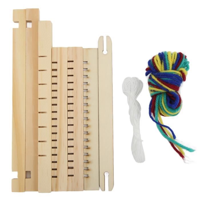 Acheter Métier à tisser Mini Machine à tricoter à la main bricolage faisant des enfants tissés à la main en bois maison adulte étudiant éducatif