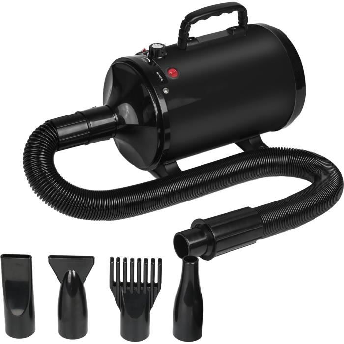 Meilleurs prix pour DAYPLUS Séchoir professionnel sèche-poils toilettage 2800W vitesse et température réglable 4 buses interchangeables incluses