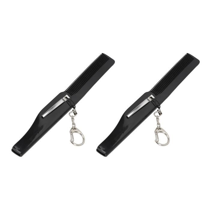 2 Peignes à Cheveux Pliants Anti-statique - Couleur Vin Rouge - Parfaits Pour Voyage