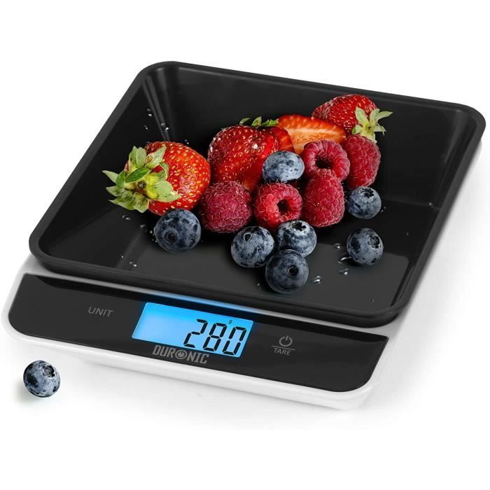 Duronic KS100 BK Balance de Cuisine numérique avec bol démontable - 5 kg