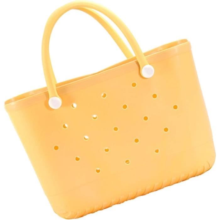 Sac De Plage En Maille 35x33 Cm - Fourre-tout Anti-sable Pliable, Poche Zippée, Pour Sport, Courses, Piscine