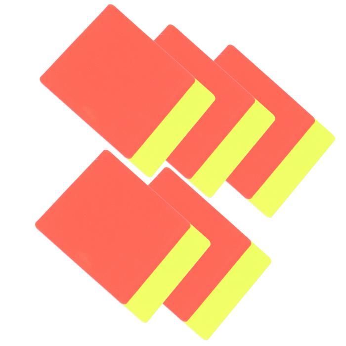Cartons Rouge Et Jaune Arbitre Football - Lot De 5 Jeux - Outil Essentiel Pour Matchs