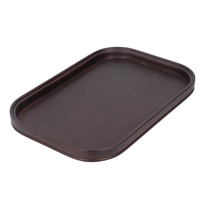 Plateau De Service En Bambou 30x30 Cm | Plateau Rond Avec Poignées | Pour Thé, Café, Snacks | Design Naturel Et Élégant
