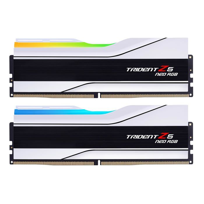 G.Skill Trident Z5 Neo RGB Series 32 Go (2x 16 Go) DDR5 6400 MHz CL32 - Blanc - Kit Dual Channel 2 barrettes de RAM DDR5 PC5-51200