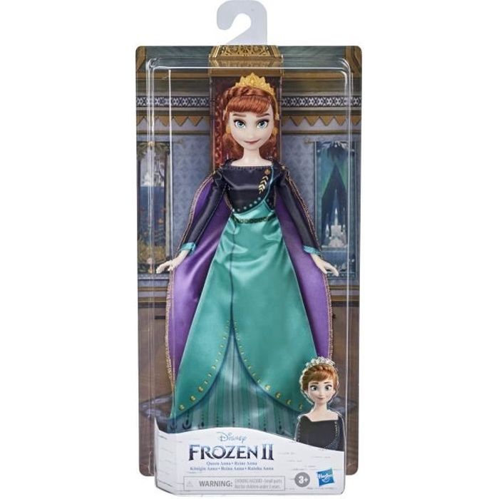 DISNEY LA REINE DES NEIGES 2 Poup e mannequin Anna Reine robe