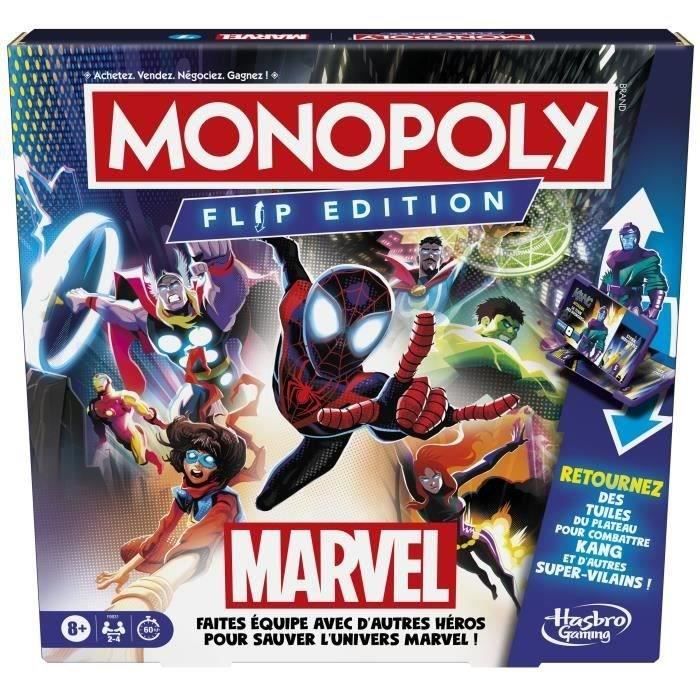 Monopoly Flip Edition : Marvel, Jeux de société, Dès 8 ans