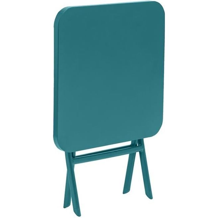 table d'appoint pliante - hespéride - greensboro - bleu canard - acier - extérieur