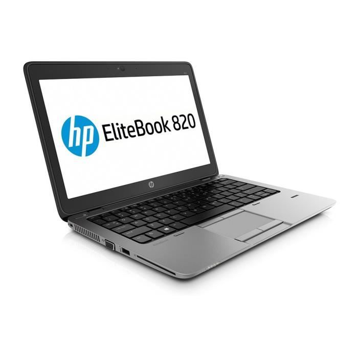 HP Elitebook 820 G2 - PC Portible (Core i5-5200U / 2.20 GHz 8Go de RAM Disque SSD 256Go AZERTY) Modèle très Rapide Reconditionné - Hewlett-Packard reconditionné disponible sur Cdiscount Seconde Vie