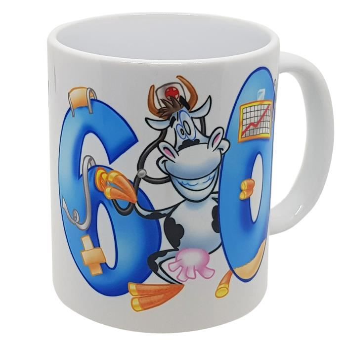 Mug Cadeau Anniversaire Humoristique La Vache T As La Soixantaine Cdiscount Maison