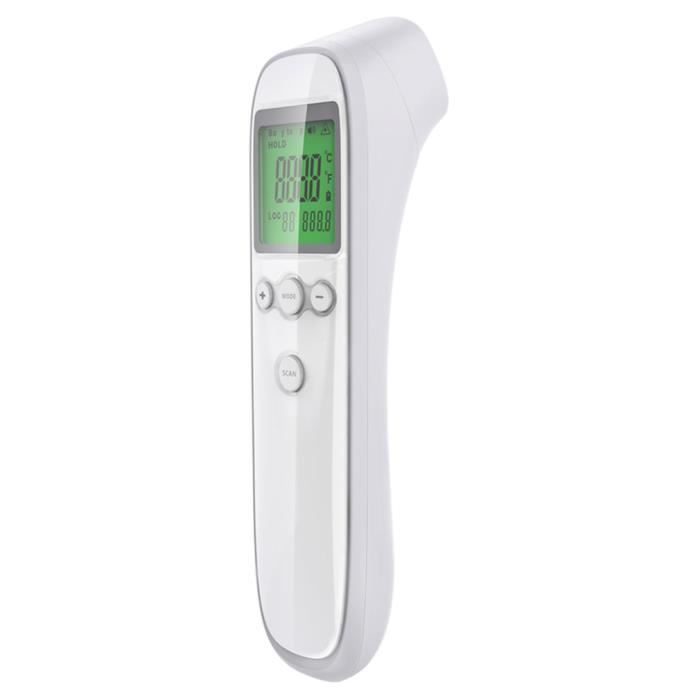 Thermomètre Frontal Numérique Okaywork Sans Contact - 2 En 1 (corps/surface) - Rétroéclairage Tricolore - Mémoire 32 Valeurs