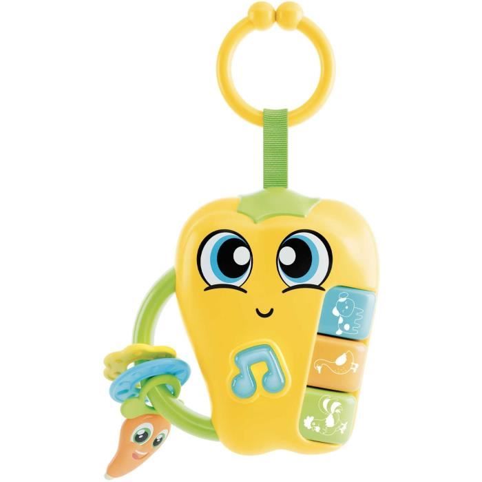 Pepper Hochet électronique CAROTINA BABY Sons et mélodies joyeuses Anneaux de dentition