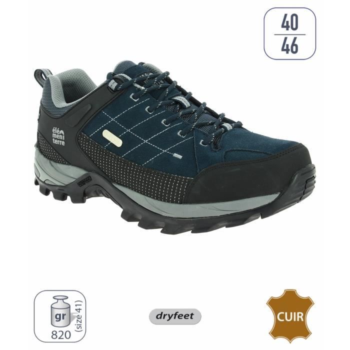 chaussures de marche de randonnée tige basse élémenterre sonora - marine - 40