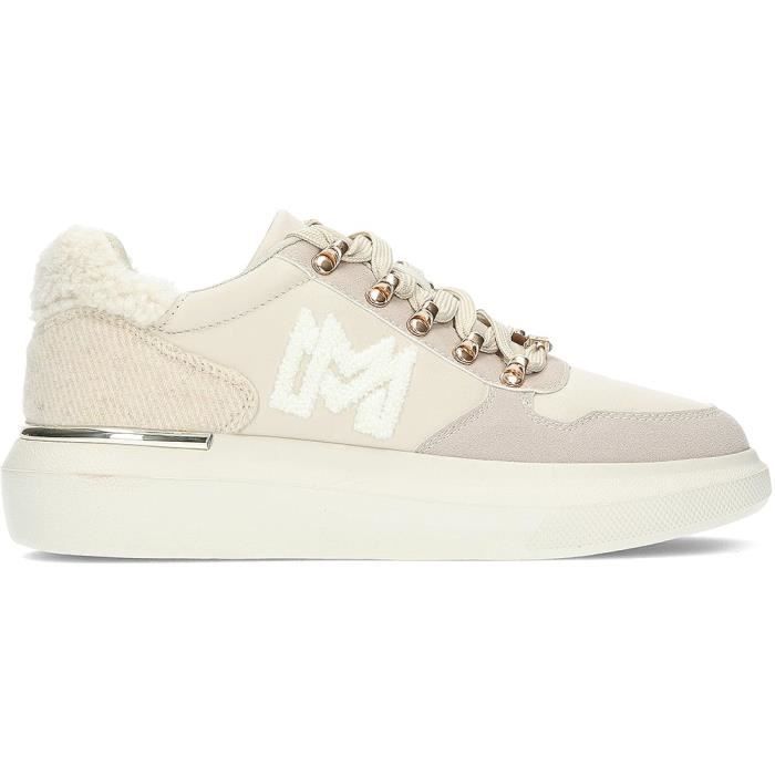Baskets Femme MARIA MARE SOFY JOGGO 63231 Beige Lacets Talon Plat Beige Cdiscount Chaussures