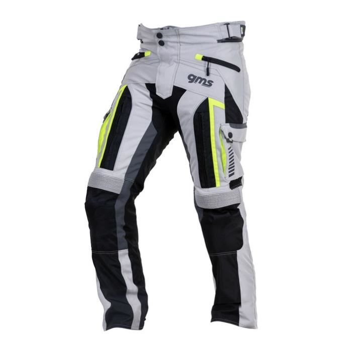 Pantalon moto GMS Everest - gris/noir/jaune - 5XL