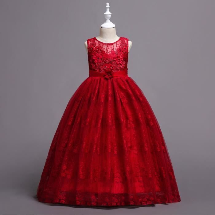 robe de soirée enfant robe princesse mariée rouge