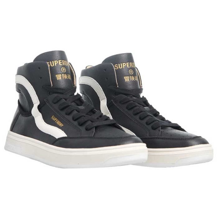 Basket - SUPERDRY - Lux Trainer - Noir - Lacets - Mi-haute Basket - SUPERDRY - Lux Trainer - Noir - Lacets - Mi-haute