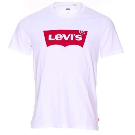 LEVI S LOGO CLASSIC TEE SHIRT HOMME Blanc Cdiscount Pret a Porter
